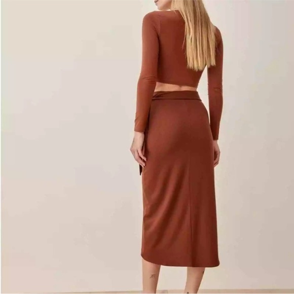 NWT Reformation Rylan Midi Skirt Size XL - Picture 6 of 10